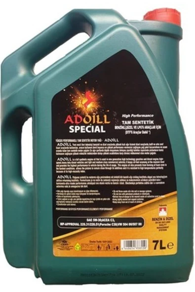 ADOİL 5W30 DPF 7LT MOTOR YAĞ TURBO DİZEL 2023 ÜRETİM