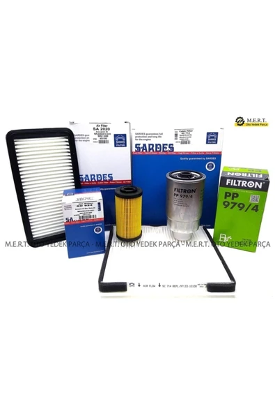 Sardes Hyundai Accent Era 1.5 Uyumlu  Crdi Dizel Filtre Bakım Seti (2007-2012) Arası ürün görseli