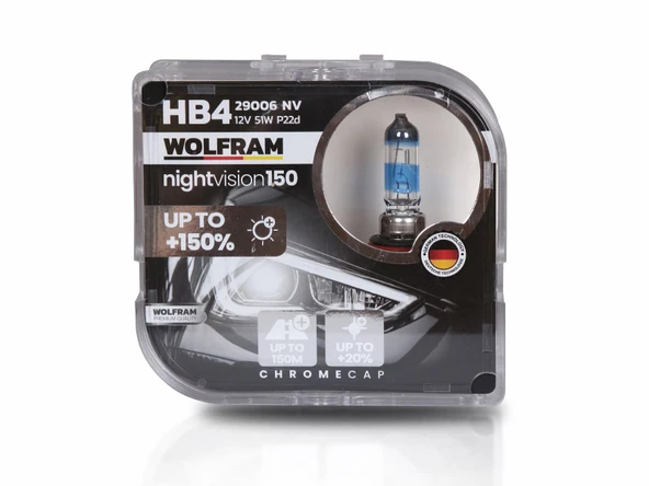 HB4 Halojen Ampul NV +%150 Fazla Işık ve %20 Beyaz Işık 12V 51W - 2