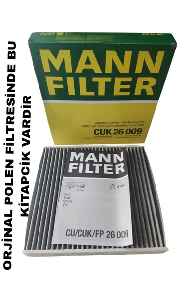 Mann Filters Volkswagen Arteon (3h) 2.0 Tdı 110kw 150hp Polen Kabin Filtresi Cuk26009 Mann Uyumlu ürün görseli