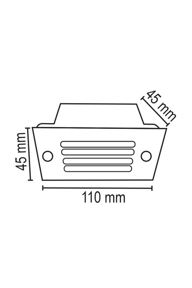 Krom Kasa 3 Watt, Elektrikle Çalışır, İç ve Dış Mekan Nemli Alan Sensörsüz Merdiven Led 3200 Kelvin - Resim 5