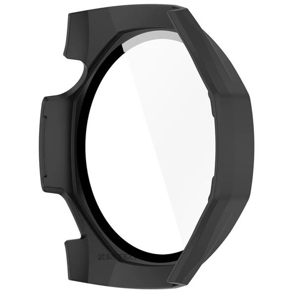 Huawei Watch GT5 Pro 46mm Kasa Uyumlu Kılıf Sert PC Kasa ve Ekran Koruyucu Kılıf  Siyah - Resim 5