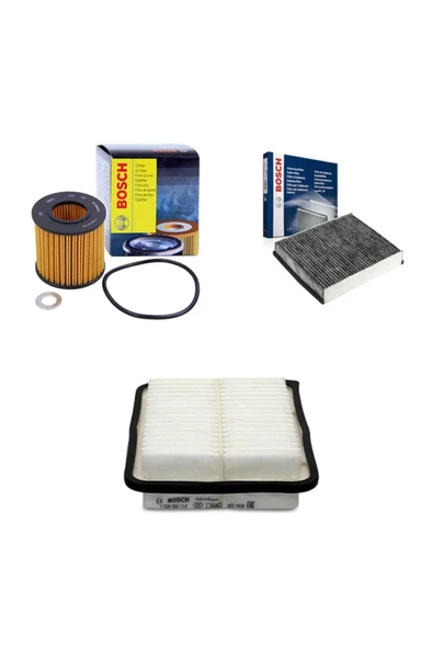 Bosch Filtre Bakım Seti Toyota Auris Corolla 1.3 1.33 1.6 2007+ Hava + Yağ F. + Polen Sardes ürün görseli
