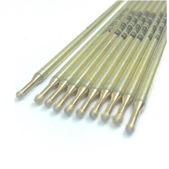 10 Adet Gümüş Renk Deri Kalemi SilverPen Deri El Aleti - 2