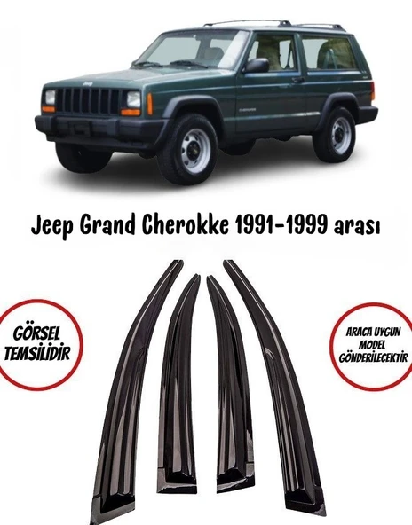 Jeep Grand Cherokee Cam Rüzgarlığı 1991-1999 Arası 4lü Takım