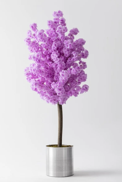 Güleç Yapay Çiçek Yapay Bahar Dalı Ağacı Mor 200 cm 72 Dal