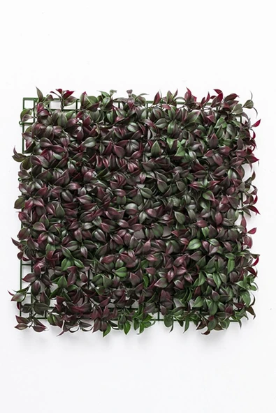 Güleç Yapay Çiçek Yapay Duvar Paneli Uv Korumalı Limon Dalı Bordo Yeşil 50*50 ürün görseli