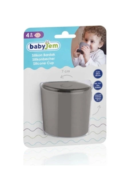 Babyjem Silikon Bardak 714 Gri