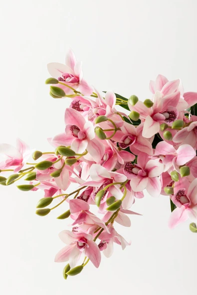 Güleç Yapay Çiçek Yapay Islak Orkide Çiçeği Pembe 5 Dal - Resim 5