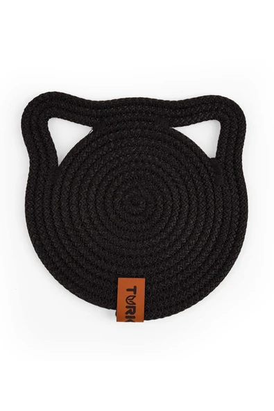 Küçük Boy Yuvarlak Jüt Kedi Köpek Mama Paspası, Hasır Evcil Hayvan Matı, Çok Amaçlı Altlık 17*17 cm - 9