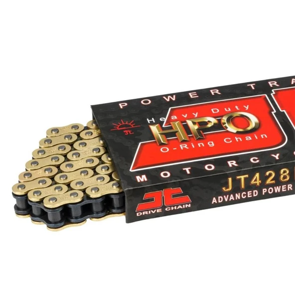 JT Motosiklet Zinciri O-Ring X1 428 x 128 Gold JTC428HROGB128SL - Resim 2