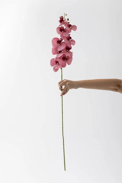 Güleç Yapay Çiçek Yapay Islak Orkide Çiçeği Pembe Tek Dal ürün görseli