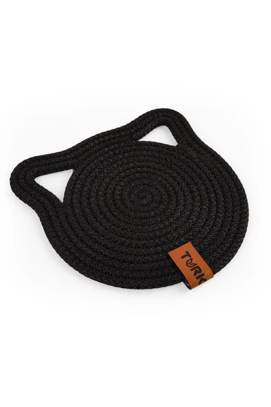 Küçük Boy Yuvarlak Jüt Kedi Köpek Mama Paspası, Hasır Evcil Hayvan Matı, Çok Amaçlı Altlık 17*17 cm - 11