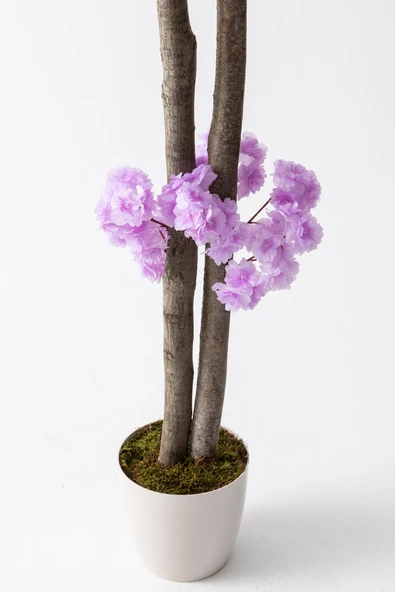 Güleç Yapay Çiçek Yapay Bahar Dalı Ağacı Mor 130 cm - Resim 4