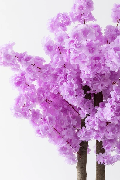 Güleç Yapay Çiçek Yapay Bahar Dalı Ağacı Mor 130 cm - Resim 3