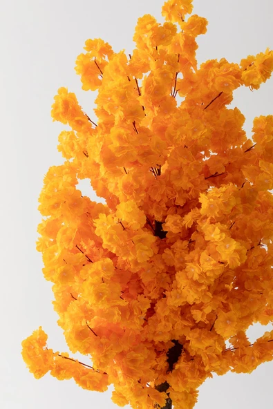 Güleç Yapay Çiçek Yapay Bahar Dalı Ağacı Turuncu 200 cm 72 Dal - 5