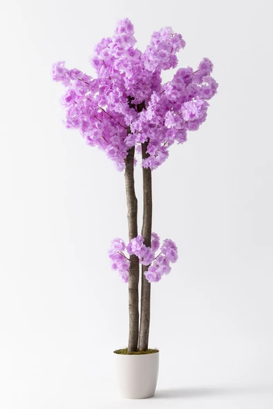 Güleç Yapay Çiçek Yapay Bahar Dalı Ağacı Mor 130 cm ürün görseli