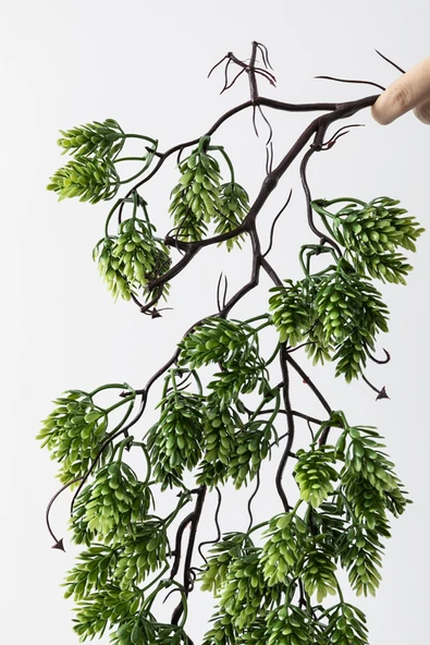 Güleç Yapay Çiçek Yapay Sarmaşık Damalı Çam Uv Korumalı 80 Cm - Resim 4