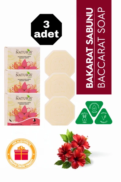 Bakarat Özlü Taş Sabun 3'lü Eko Paket Nemlendirici ve Canlandırıcı Cilt Bakımı - 3X125 gr