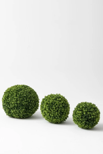 Güleç Yapay Çiçek Yapay Top Çamdalı 3'lü Set (Uv) - 2