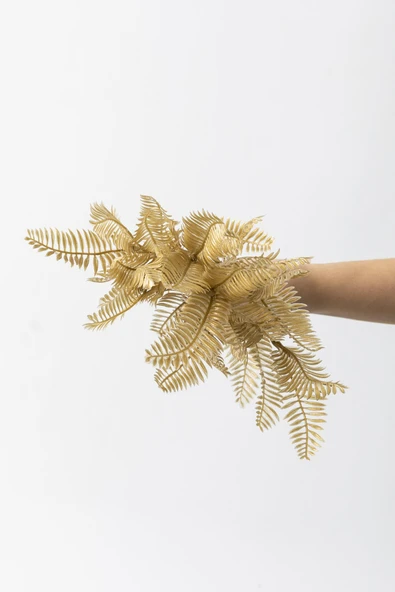 Güleç Yapay Çiçek Yapay Fenix Demeti Gold 35 Cm 7 Dal(Uv) - Resim 4