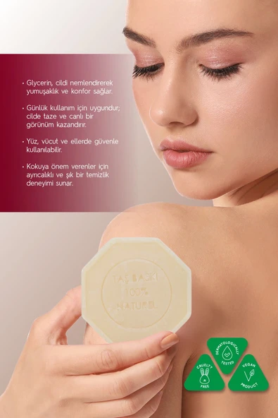 Bakarat Özlü Taş Sabun 3'lü Eko Paket Nemlendirici ve Canlandırıcı Cilt Bakımı - 3X125 gr - 4