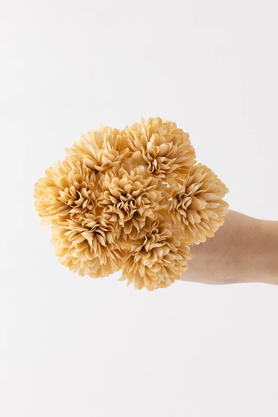 Güleç Yapay Çiçek Yapay Kasımpatı Çiçeği Sarı 25 Cm 7 Dal - 3