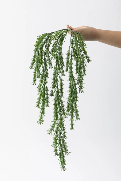 Güleç Yapay Çiçek Yapay Püsküllü Sarmaşık Uv Korumalı Koyu Yeşil 80 Cm 5 Dal - Resim 3