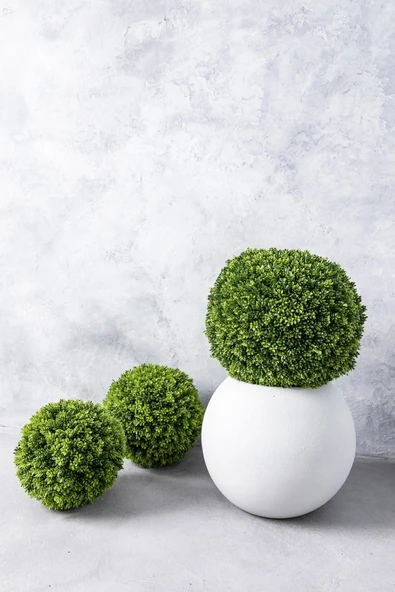 Güleç Yapay Çiçek Yapay Top Çamdalı 3'lü Set (Uv)