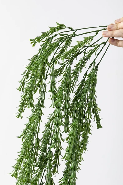 Güleç Yapay Çiçek Yapay Püsküllü Sarmaşık Uv Korumalı Koyu Yeşil 80 Cm 5 Dal - Resim 5