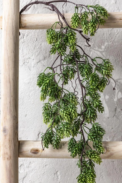 Güleç Yapay Çiçek Yapay Sarmaşık Damalı Çam Uv Korumalı 80 Cm - Resim 2