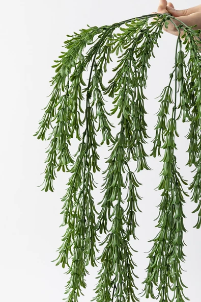 Güleç Yapay Çiçek Yapay Püsküllü Sarmaşık Uv Korumalı Koyu Yeşil 80 Cm 5 Dal - Resim 4