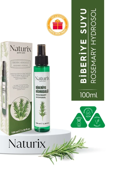 Biberiye Suyu %100 Doğal, Dökülme Karşıtı ve Saç Uzamasını Destekleyici Saç Toniği - 100 ml