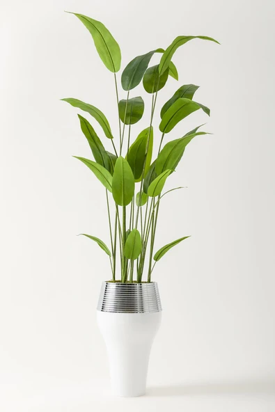 Güleç Yapay Çiçek Yapay Starliçe Ağacı 230 Cm Beyaz Gümüş Damla Saksı ürün görseli