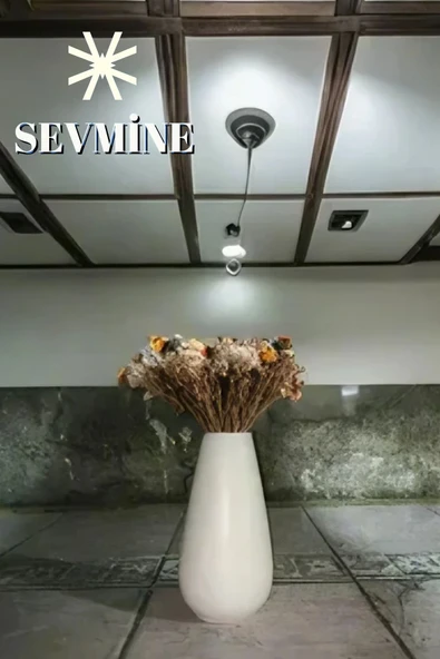 SEVMİNE Bohem Iskandinav Krem Vazo 15 Cm | Hediyelik El Yapımı Şık Dekoratif Kuzey Avrupa Tarzı