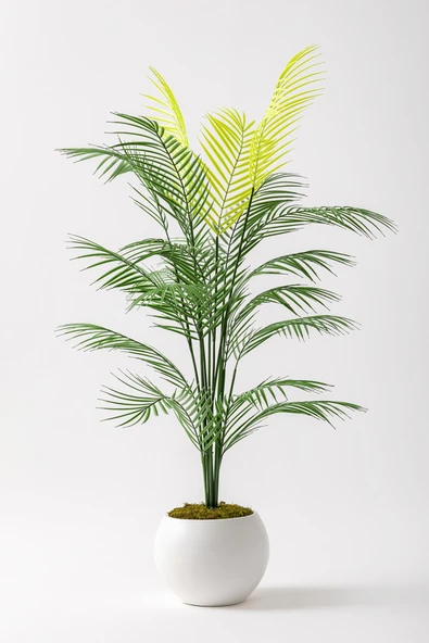 Güleç Yapay Çiçek Yapay Areka Palmiyesi 130 Cm Küre Plastik Saksı ürün görseli