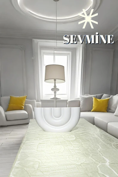 SEVMİNE Bohem Iskandinav Beyaz 5'li Beton Mumluk | Hediyelik Şık Modern Dekoratif Tasarım - Resim 3