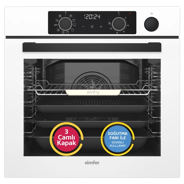 Ank.Fırın Steam Master Beyaz Cam Dij.Saat ürün görseli