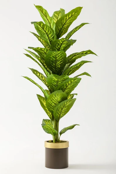 Güleç Yapay Çiçek Yapay Difenbahya Ağacı 160 Cm Kahverengi Gold ürün görseli