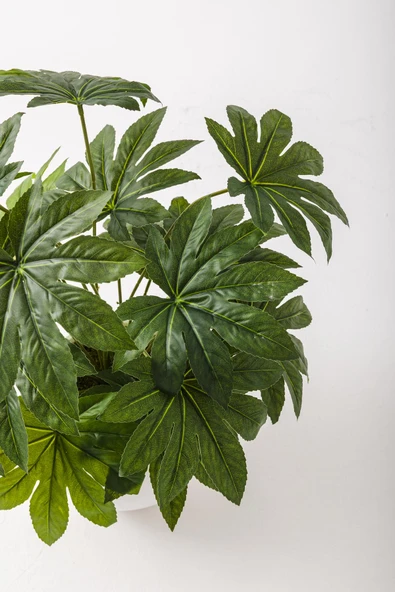 Güleç Yapay Çiçek Yapay Salon Köşe Çiçeği Japon Çınar 80 Cm Plastik Küre - Resim 4