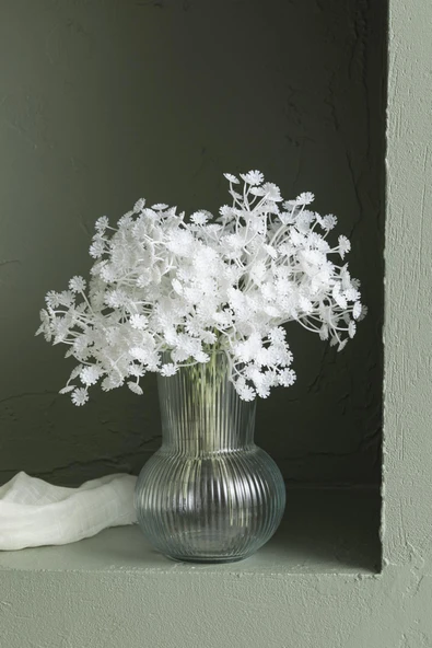 Güleç Yapay Çiçek Yapay Cipso Demeti Beyaz 30 Cm 5 Dal ürün görseli