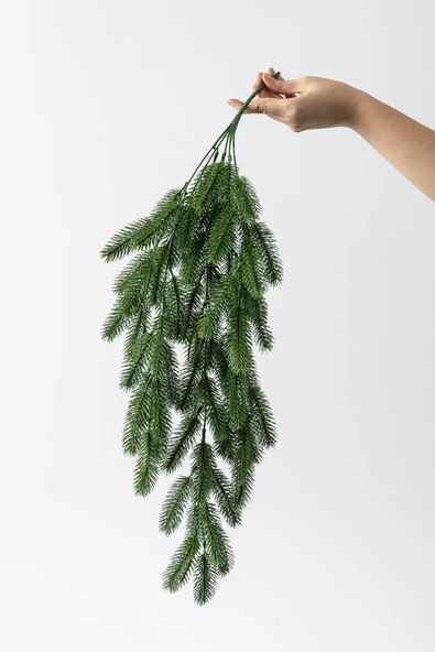 Güleç Yapay Çiçek Yapay Çam Sarmaşık Uv Korumalı Koyu Yeşil 75 Cm 5 Dal - 3