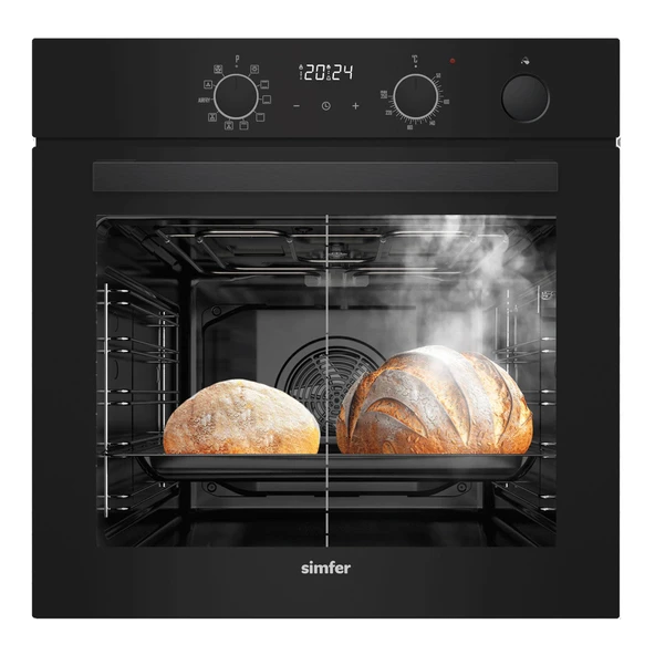 Ank.Fırın Steam Master Siyah Cam Dij.Saat - Resim 3