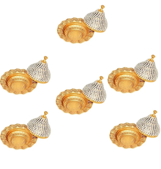 Sade Taşlı 6'lı Mini Kubbeli Lokumluk