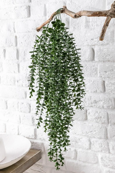 Güleç Yapay Çiçek Yapay Okaliptus Sarmaşık Uv Korumalı Koyu Yeşil 90 Cm 5 Dal - 2