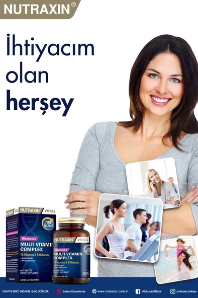 Nutraxin Multivitamin Kadın - Multivitamin & Mineral Complex 60 Tablet - 2