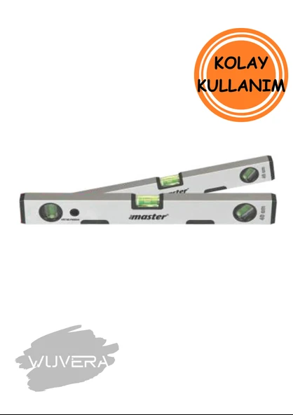 Wuvera 80 cm Mıknatıslı Su Terazisi – Yatay, Dikey ve Açılı Ölçüm İçin Profesyonel Terazi - Resim 2