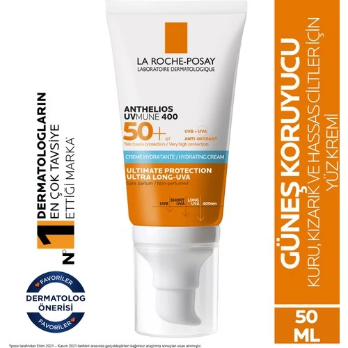La Roche-Posay Anthelios Uvmune 400 Hydrating 50 ml 50 Faktör Güneş Kremi