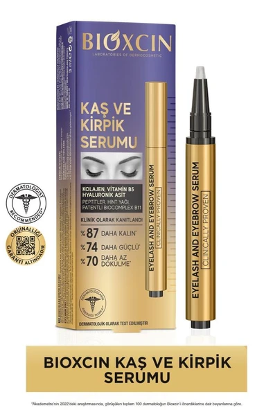Bioxcin Kaş Kirpik Serumu - Kolajen Hyaluronik Asit Hint Yağı Keratin Peptidleri B5 Biocomplex B11 - 2