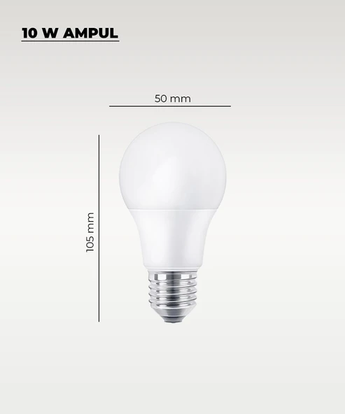 10W Ampul Gün Işığı 4000K  - 10 Adet - 2